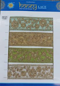 Garniture en dentelle brodée florale 3D colorée vibrante Design complexe pour la mode de mariage et la décoration intérieure Tissu en tulle - Product Image 3