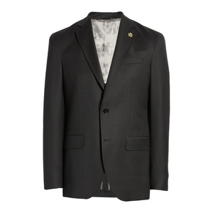 Blazer Elegante Ted Baker London Karl in Lana Morbida, Nero, Taglia 40, Vestibilità Regolare - Product Image 6
