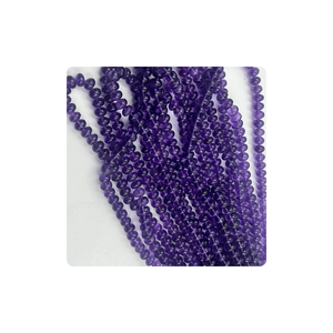 Alta calidad, hebra de 14 pulgadas, amatista rosa, piedras preciosas de cristal Premium, forma de Rondelle suave, venta al por mayor, fabricación de joyas de terceros - Product Image 1