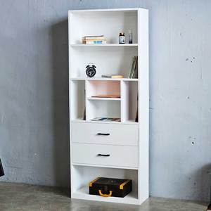 Étagère à livres contemporaine en chêne, style minimaliste moderne, avec tiroirs, pour bureau à domicile et salon, 70x28x180cm KS68245 - Product Image 5