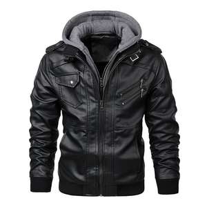 Latest Men PU OEM <b>Plus</b> <b>Size</b> PU <b>Leather</b> <b>Jacket</b> Male <b>Faux</b> <b>Leather</b> <b>Jacket</b> Men's <b>Jackets</b> Available In All Colour - Product Image 5