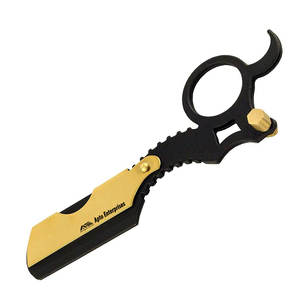 Maquinilla de afeitar de borde recto Maquinilla de afeitar de acero inoxidable Maquinilla de afeitar recta de peluquero desechable Perfecta para un afeitado y aseo precisos - Product Image 2