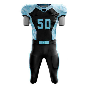 Ensemble d'uniformes de football américain en gros pour les équipes - Manches courtes, respirant, grande taille, évacuation de l'humidité, personnalisable - Product Image 1