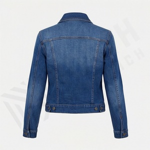 Chaqueta Vaquera Moderna para Mujer, Cintura Ajustada con Cinturón, Botones Delanteros, Estilo Vintage, Moda Actual, Look Diario Personalizado - Product Image 2