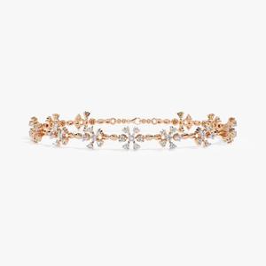 Última pulsera clásica de tenis de 18 quilates Diseño único simple Brazalete con tachuelas de diamantes reales Pulseras de moissanita - Product Image 1