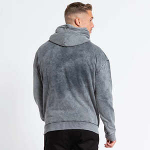 Prix raisonnable Sweat à capuche pour homme Couleur unie Conception de votre propre logo Confortable Hommes Basics Acid Wash Hoodie - Product Image 4