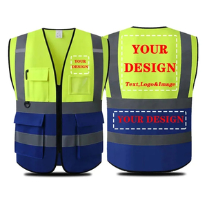 Gilet de sécurité fluorescent haute visibilité unisexe pour travaux en extérieur, réfléchissant, séchage rapide, respirant, en polyester - Product Image 6