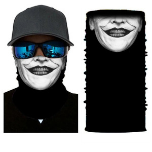 Crâne imprimé Bandana masque facial cou Tube tête enveloppement respirant UV bouclier cache-poussière cagoule pour moto cyclisme utilisation en plein air - Product Image 2