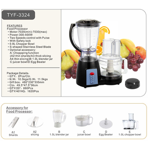 <span class=keywords><strong>3</strong></span>合1搅拌机绞肉机榨汁机研磨不锈钢厨房搅拌机水果食品加工机冰沙无双酚a - Product Image 6