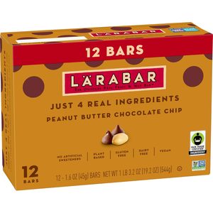 Barras de Chocolate con Mantequilla de Maní Larabar, con Frutas y Nueces, Sin Gluten y Veganas, 19.2 oz, 12 Unidades - Product Image 4