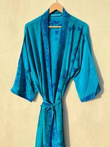 100% seda estilo bohemio gasa Kimono Vestido largo de fiesta Resort dama de honor boda verano/otoño/primavera temporada secado rápido característica - Product Image 4