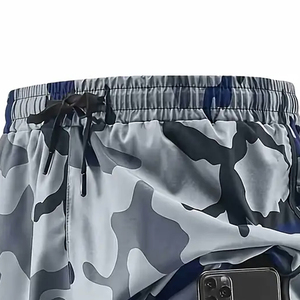 Best Selling Unique Design With Reasonable Price Double Layer Adjustable Drawstring & Pockets Quick Dry Gym <b>Shorts</b> - Product Image 5