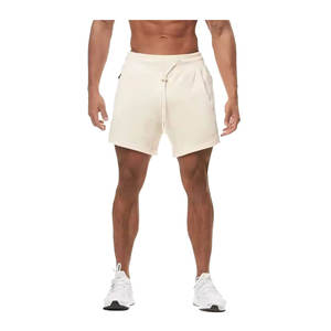 Pantalones cortos para correr de verano personalizados para hombre, de algodón transpirable, para gimnasio, Fitness, ropa de calle, atléticos, para correr, informales, con patrón sólido - Product Image 6