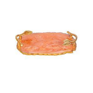 Bandeja de resina epoxi de alta calidad para servir alimentos Recubrimiento de piso epoxi Bandeja multiusos con mango dorado al mejor precio - Product Image 4