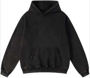Mens <b>Oversized</b> Acid Washed Hoodie Loose Fit <b>Vintage</b> Style Streetwear Heavyweight Cotton Pullover Casual <b>Sweatshirt</b> - Product Image 1