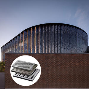 Panneau en aluminium perforé de couleur jaune personnalisé, revêtement mural extérieur, système de <span class=keywords><strong>façade</strong></span> métallique - Product Image 5