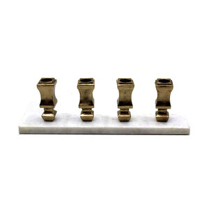 Vente chaude fer métal et marbre avent bougeoir or fini pour la maison et la fête de noël éclairage décoration en gros en vrac - Product Image 1