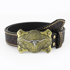 Cinturones duraderos de tartán para hombres para trajes diarios y formales con cinturones de cuero disponibles de estilo clásico - Product Image 2