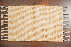 Alfombra de yute tejida a mano de alta calidad hecha a máquina de algodón de yute, marfil Natural bordado, precio al por mayor para decoración de sala de oración - Product Image 2