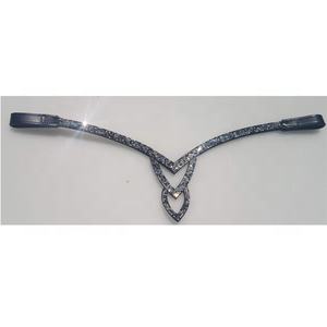 Personalizable Suave Acolchado Softy Diseño CUERO BLING Horse Brow Band Premium Horse Products con Cristales - Product Image 5