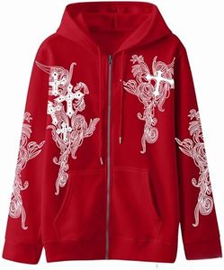 Sweat à capuche zippé pour hommes en molleton bouclette 500 g/m² avec broderie personnalisée du logo du fabricant – Collection Hommes : Sweats à capuche et Sweat-shirts - Product Image 3