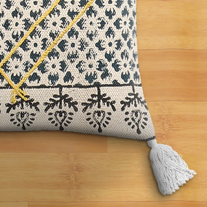 หมอนปักด้ายสีเหลืองสำหรับตกแต่งบ้านสไตล์วินเทจปลอกหมอนอิงผ้าทอรูปทรงเรขาคณิตลายดอกไม้แบบใช้แล้วทิ้งพกพาได้ทันสมัย2024 - Product Image 4