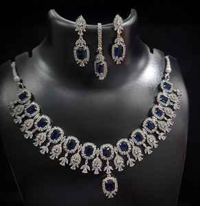 Conjunto de Collar y Aretes de Novia de Lujo para Bodas y Fiestas de Compromiso, Joyería Elegante de Estilo Tradicional para Mujer - Product Image 1