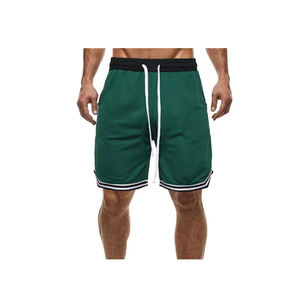 Short d'été à séchage rapide de style High Street pour hommes, maille respirante, logo personnalisé, Streetwear de fitness imprimé ample, teint uni - Product Image 1