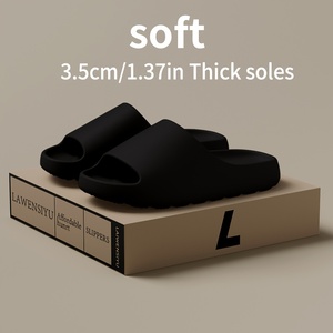 Unisex Lightweight Home <strong>Shower</strong> <strong>Slides</strong> Minimalist Solid Color Soft Sole Beach <strong>Slides</strong> for Summer Breathable and Anti-Slip - Product Image 4