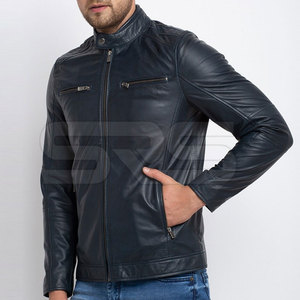 Chaquetas de invierno de la mejor calidad para hombre, chaqueta con cremallera, cuello levantado en todos los colores, tallas, chaquetas de cuero para hombre - Product Image 2