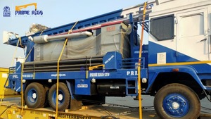 ใช้300เมตรรถบรรทุกติดตั้งเครื่องเจาะน้ำดีขาย Dth Cum แท่นขุดเจาะแบบหมุน - Product Image 5