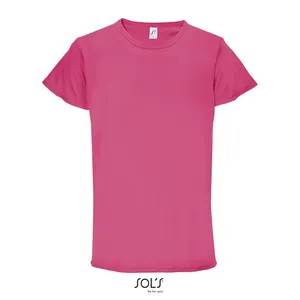 T-shirt unisexe à manches courtes et col rond en polyester à séchage rapide avec impression numérique pour merchandising promotionnel - Product Image 2