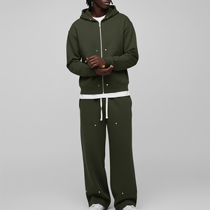 Chándales de Dos Piezas con Cremallera Completa y Capucha, Bordados en Satén 100% Poliéster, Hechos a Medida para Invierno, para Hombre - Product Image 1