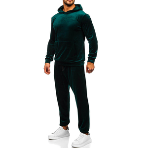 Nuevo estilo, logotipo personalizado, chándales para correr de algodón en blanco para hombre, trajes para correr, ropa de calle, Sudadera con capucha y joggers, conjunto de chándales para hombre - Product Image 1