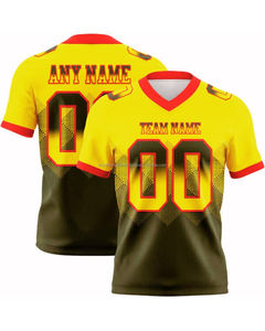 Maillots de football américain en polyester à col en V pour adultes, 100% polyester, prêts à être expédiés, meilleure qualité, jersey cousu - Product Image 4