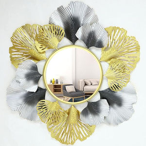 Top qualité fabriqué à la main en métal feuille de Lotus miroir nouveau mur élégant miroir décoratif Art mural pour la maison hôtel fournitures de mariage - Product Image 5