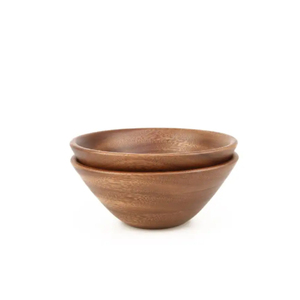 2023 meilleure qualité de bols de service en bois faits à la main ensemble fournisseur indien artisanat nourriture et Fruits bols à salade plat Type bol en bois - Product Image 6