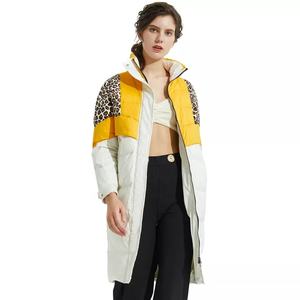 Abrigo grueso con capucha para mujer, chaquetas con capucha de Color contrastante, de invierno, cálidos, con leopardo - Product Image 3