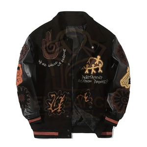 Loose Fit Canvas Front Custom Logo Breathable Windproof Durable College Baseball Varsity Jackets-Best Selling OEM Service - Product Image 3