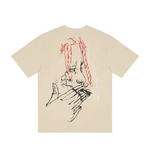 T-shirt personnalisé pour homme, style tendance, vente en gros, impression de lettres personnalisée, 100% coton, tricoté, respirant, séchage rapide, vierge - Product Image 3