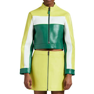 Chaqueta Universitaria Corta Acolchada para Mujer, Transpirable, Lisa, de Lana, con Logotipo Personalizado, Chaqueta Deportiva de Béisbol, Prenda Exterior de Algodón - Product Image 4