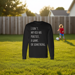 Non posso, mio figlio ha partecipato a un gioco o ad un'attività, mamma, maglietta a maniche lunghe - Product Image 3