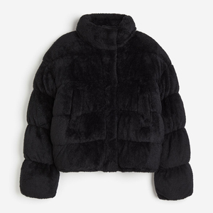 OEM Custom Wholesale Windproof Cropped Beige Puffer <b>Jacket</b> Quilted Panels Teddy Bear Coat Women <b>Jacket</b> <b>Short</b> Padded - Product Image 1