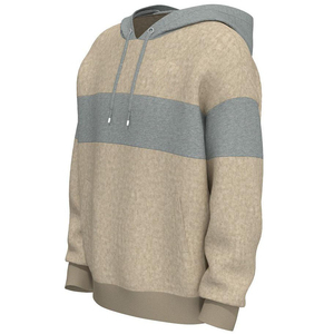 Vente en gros Pull unisexe à épaules tombantes pour hommes Sweat à capuche 2 tons en coton polaire de couleur unie à capuche coupe-vent écologique - Product Image 5