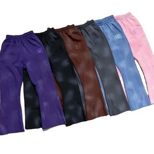 Pantalon de jogging évasé personnalisé en molleton technique respirant à séchage rapide, 100 % coton de haute qualité, imprimé en relief, pour l'hiver et le streetwear - Product Image 5