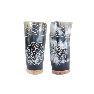 Cuerno Vikingo Artesanal de Cuerno Natural de Alta Calidad, 200-250ml, 6 Pulgadas, Estilo Vintage, Regalo Empresarial, Apto para Lavavajillas, para Bebidas Frías - Product Image 1