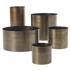 Maceta de metal moderno de lujo martillado diseño superventas Oro Negro Plata maceta para esquinas laterales - Product Image 4