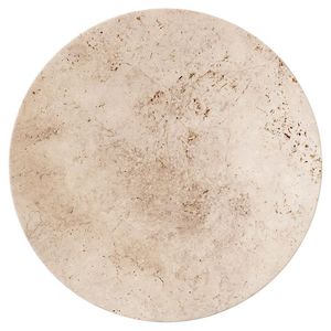 Plateau rond en pierre de travertin beige, plateau de service, aspect marbre naturel, plateau décoratif, plateau à fromage, vaisselle de luxe - Product Image 4
