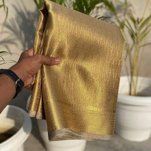 Dernière tenue de designer à feuilles persistantes haute sur demande Banarsi Handloom Silk Saree Blouse With Weaving Work Manufacturer From India - Product Image 5