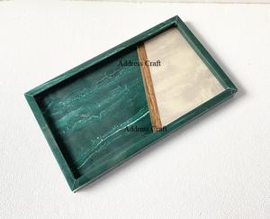 Multipurpose Decorative Polished Resin & MDF Serving Tray Dinner Breakfast Serving Tray Modern Design Serving Tray at Best Price - Product Image 2